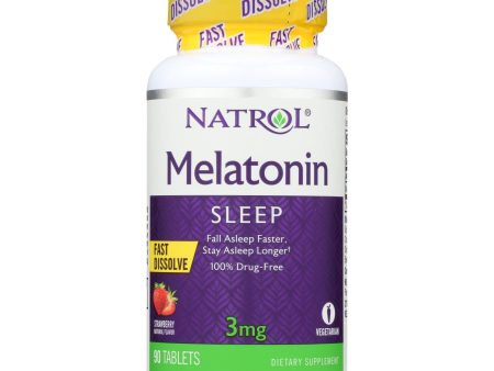 Natrol Melatonin Fast Dissolve Strawberry - 3 Mg - 90 Tablets Online