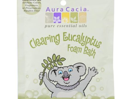 Aura Cacia Clearing Foam Bath - Eucalyptus - Case Of 6 - 2.5 Oz Supply