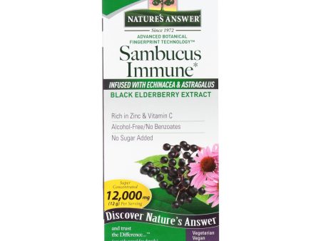 Nature s Answer - Sambucus Immune Support - 8 Oz For Discount