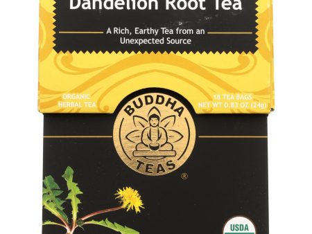 Buddha Teas - Organic Tea - Dandelion Root - Case Of 6 - 18 Bags Sale