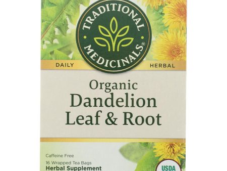 Traditional Medicinals Tea - Organc - Hrbl - Dndln Leaf Rt - 16 Ct - 1 Case For Cheap