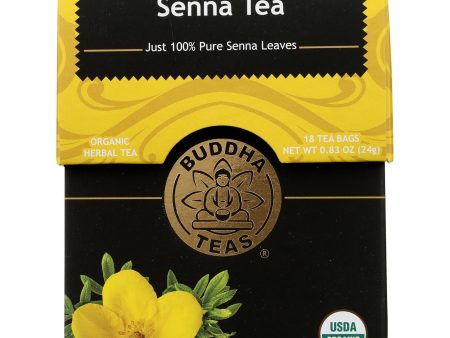 Buddha Teas - Organic Tea - Senna - Case Of 6 - 18 Count Online now