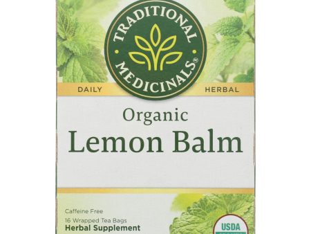 Traditional Medicinals Organic Herbal Tea - Lemon Balm Lemon Bal Og2 - Case Of 6 - 16 Bags Hot on Sale