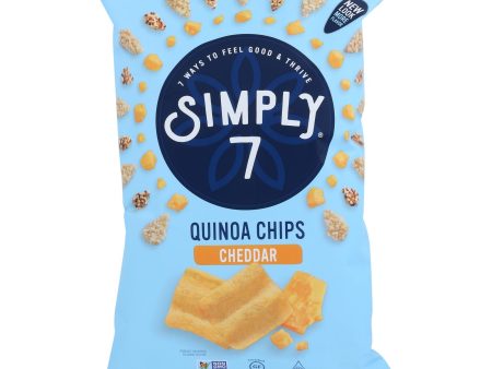 Simply 7 - Chips Quinoa Cheddar - Case Of 8-3.5 Oz For Sale