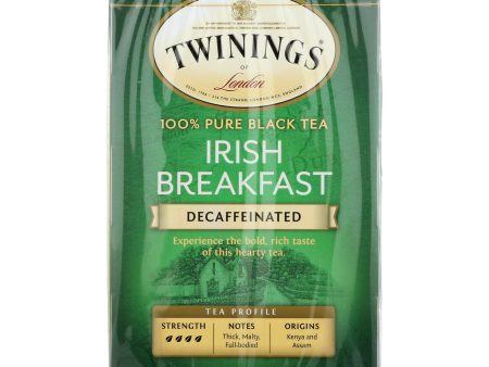 Twinings Tea Breakfast Tea - Irish Decaf - Case Of 6 - 20 Bags Sale