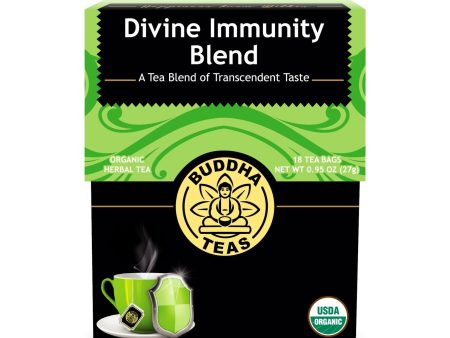 Buddha Teas - Organic Tea - Divine Immunity - Case Of 6 - 18 Count Supply