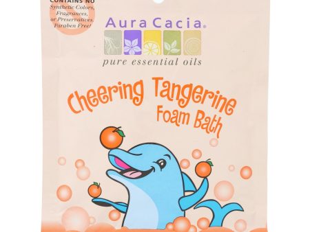 Aura Cacia - Cheering Foam Bath Tangerine And Sweet Orange Essential Oils - Case Of 6 - 2.5 Oz Supply