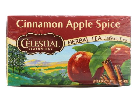 Celestial Seasonings Herbal Tea Caffeine Free Cinnamon Apple Spice - 20 Tea Bags - Case Of 6 Online now