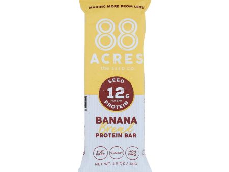 88 Acres - Protein Bar Banana Bread - Case Of 9-1.9 Oz For Sale