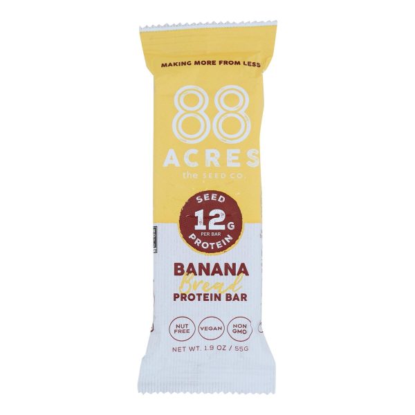 88 Acres - Protein Bar Banana Bread - Case Of 9-1.9 Oz For Sale