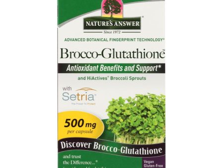 Nature s Answer - Brocco-glutathione - 60 Vegetarian Capsules Discount