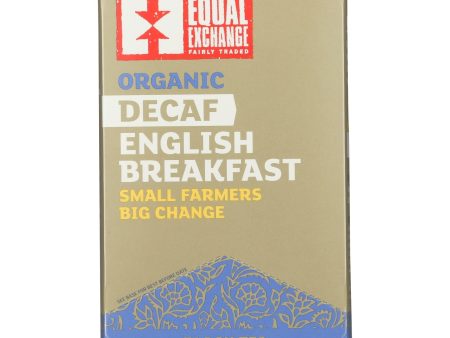 Equal Exchange Organic Decaf Black Tea - English Breakfast - Case Of 6 - 20 Bags For Discount