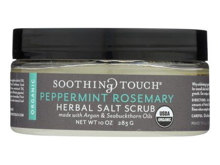 Soothing Touch Scrub - Organic - Salt - Herbal - Peppermint Rosemary - 10 Oz Fashion