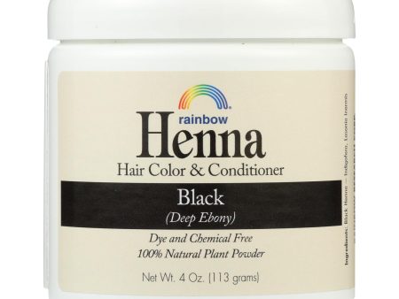 Rainbow Research Henna Hair Color And Conditioner Persian Black Deep Ebony - 4 Oz Supply