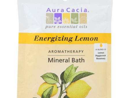 Aura Cacia - Aromatherapy Mineral Bath Energizing Lemon - 2.5 Oz - Case Of 6 For Cheap