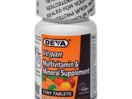 Deva Vegan Vitamins - Multivitamin And Mineral Supplement - 90 Tiny Tablets For Cheap