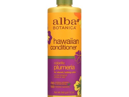 Alba Botanica - Hawaiian Hair Conditioner - Plumeria - 12 Fl Oz on Sale