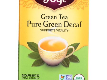 Yogi Organic Green Tea Caffeine Free - 16 Tea Bags - Case Of 6 Discount