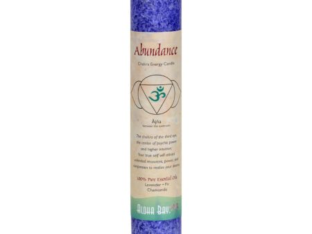 Aloha Bay - Chakra Pillar Candle Abundance Indigo - 1 Candle Online now