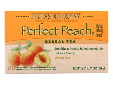 Bigelow Tea Tea - Peach - Case Of 6 - 20 Bag For Sale