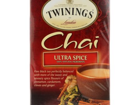 Twinings Tea Chai - Ultra Spice - Case Of 6 - 20 Bags For Discount