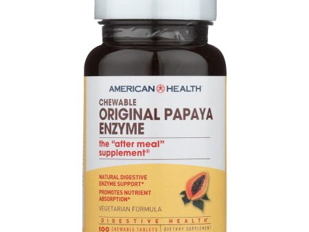 American Health - Original Papaya Enzyme - 100 Tablets Supply