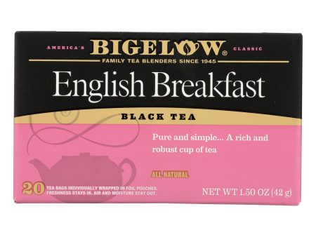 Bigelow Tea English Breakfast Black Tea - Case Of 6 - 20 Bags For Discount