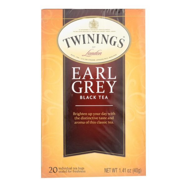 Twinings Tea Earl Grey Tea - Black Tea - Case Of 6 - 20 Bags Discount