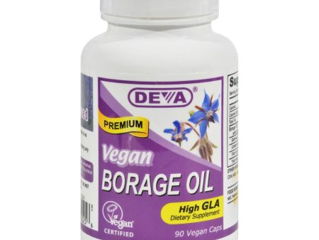 Deva Vegan Vitamins - Borage Oil - 500 Mg - 90 Vegan Capsules Online now