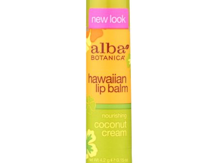 Alba Botanica - Lip Balm - Coconut Cream - Case Of 24 - .15 Oz Discount