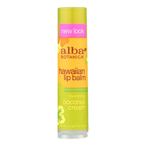 Alba Botanica - Lip Balm - Coconut Cream - Case Of 24 - .15 Oz Discount