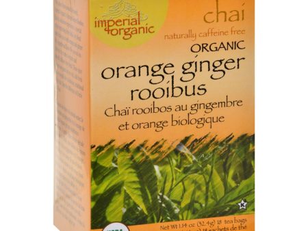 Uncle Lee s Imperial Organic Orange Ginger Rooibus Chai Tea - 18 Tea Bags Sale