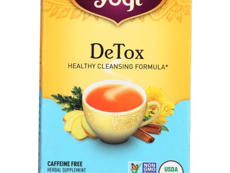 Yogi Detox Herbal Tea Caffeine Free - 16 Tea Bags - Case Of 6 Fashion