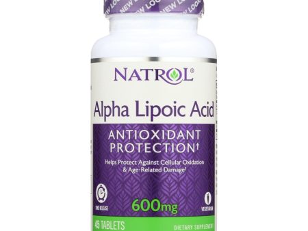 Natrol Alpha Lipoic Acid Time Release - 600 Mg - 45 Tablets Online Sale