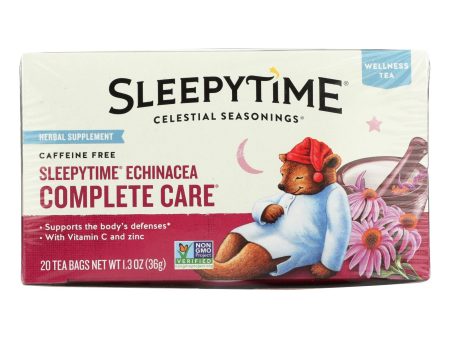 Celestial Seasonings Sleepytime Echinacea Complete Care Wellness Tea - 20 Tea Bags - Case Of 6 For Discount