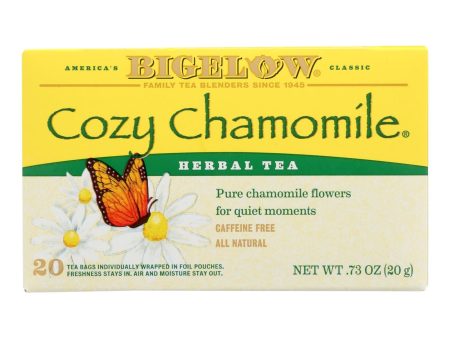 Bigelow Tea Herbal Tea - Cozy Chamomile - Case Of 6 - 20 Bag Hot on Sale