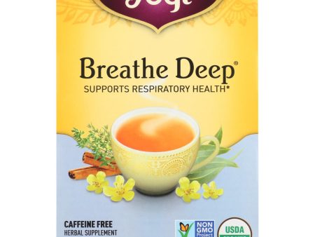 Yogi Organic Breathe Deep Herbal Tea Caffeine Free - 16 Tea Bags - Case Of 6 Fashion