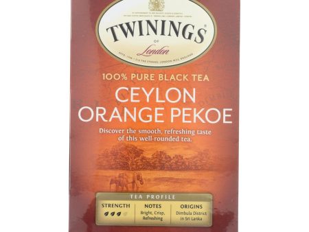 Twinings Tea Black Tea - Ceylon Orange Pekoe - Case Of 6 - 20 Bags Online