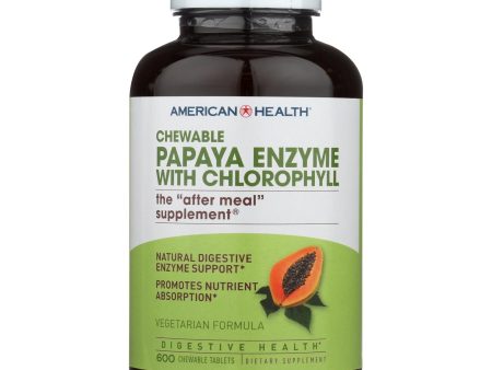 American Health - Papaya Enzyme With Chlorophyll Chewable - 600 Chewable Tablets Online