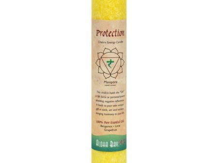 Aloha Bay - Chakra Pillar Candle Protection Yellow - 1 Candle on Sale