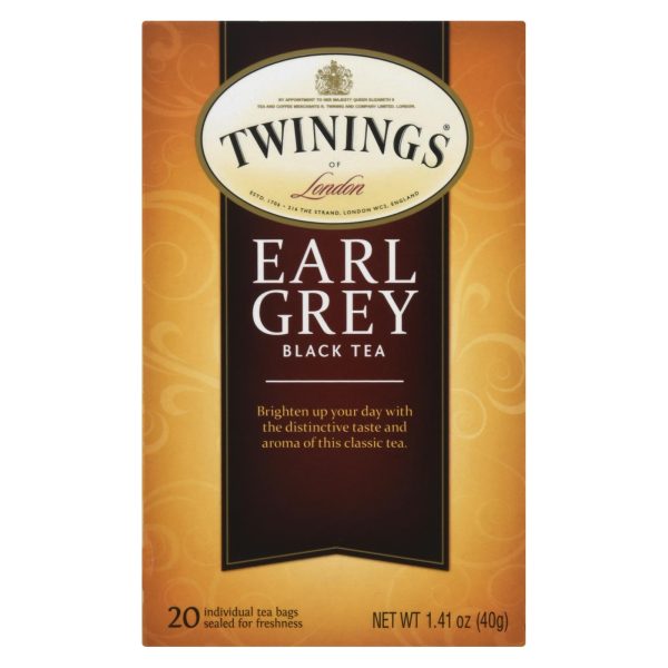 Twinings Tea Earl Grey Tea - Black Tea - Case Of 6 - 20 Bags Discount