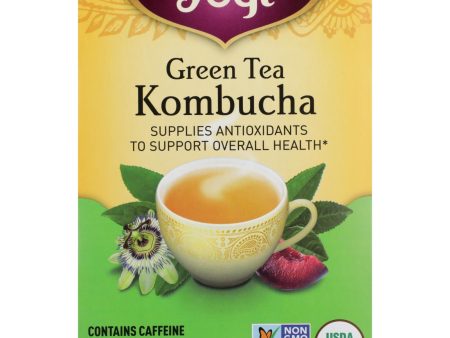 Yogi Herbal Green Tea Kombucha - 16 Tea Bags - Case Of 6 For Discount