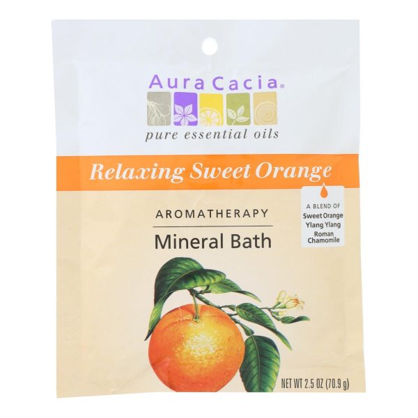 Aura Cacia - Aromatherapy Mineral Bath Relaxing Sweet Orange - 2.5 Oz - Case Of 6 Fashion