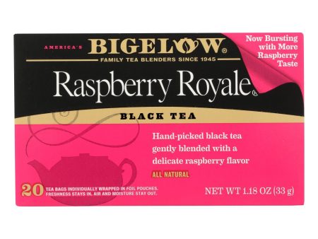 Bigelow Tea Raspberry Royale Black Tea - Case Of 6 - 20 Bags For Sale