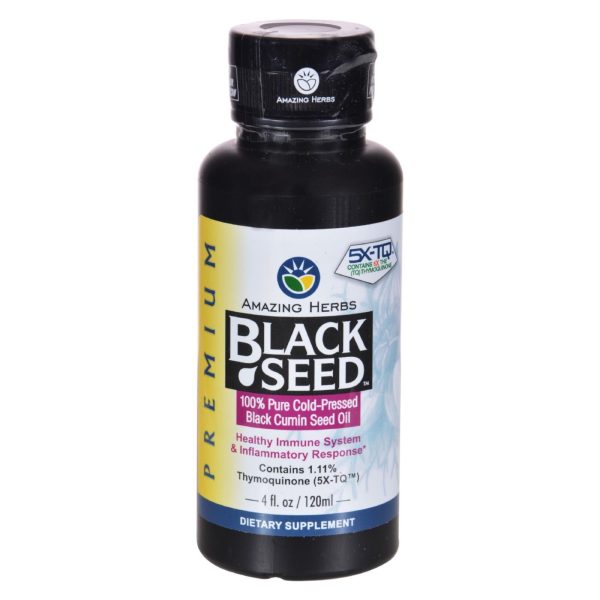 Amazing Herbs - Black Seed Oil - 4 Fl Oz Supply