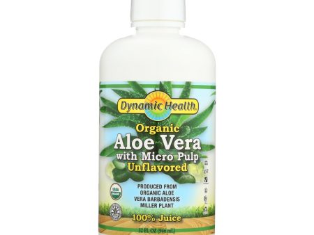 Dynamic Health Organic Aloe Vera Juice With Micro Pulp - 32 Fl Oz Supply