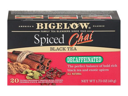 Bigelow Tea Tea - Decaf - Chai Spiced - Case Of 6 - 20 Bag Online