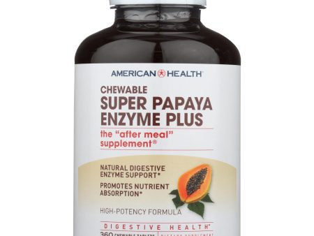 American Health - Super Papaya Enzyme Plus Chewable - 360 Chewable Tablets Fashion