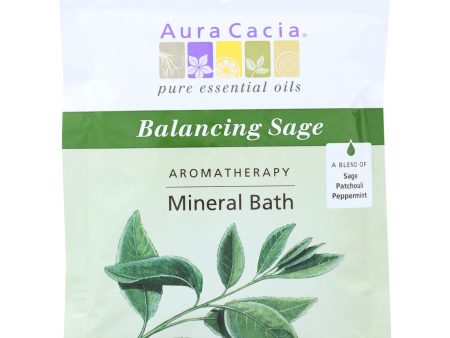 Aura Cacia - Aromatherapy Mineral Bath Balancing Sage - 2.5 Oz - Case Of 6 For Cheap