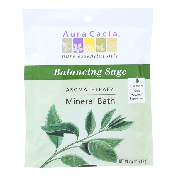 Aura Cacia - Aromatherapy Mineral Bath Balancing Sage - 2.5 Oz - Case Of 6 For Cheap